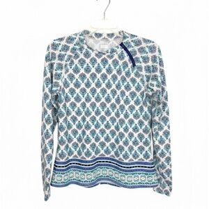 Cabana Life Zip Rash Guard Navy Blue Beach Longsleeve Shirt XL